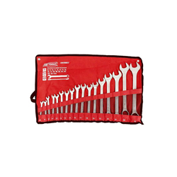 AWTOOLS Klucze płasko oczkowe 17szt. 8-32mm AW39817